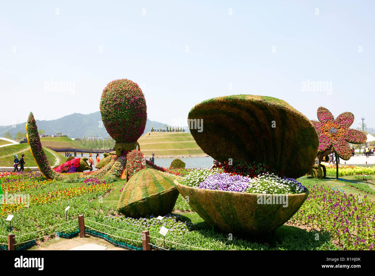 La baie de Suncheon Suncheon dans le jardin national-si, Jeollanam-do, Province de la Corée du Sud. Banque D'Images
