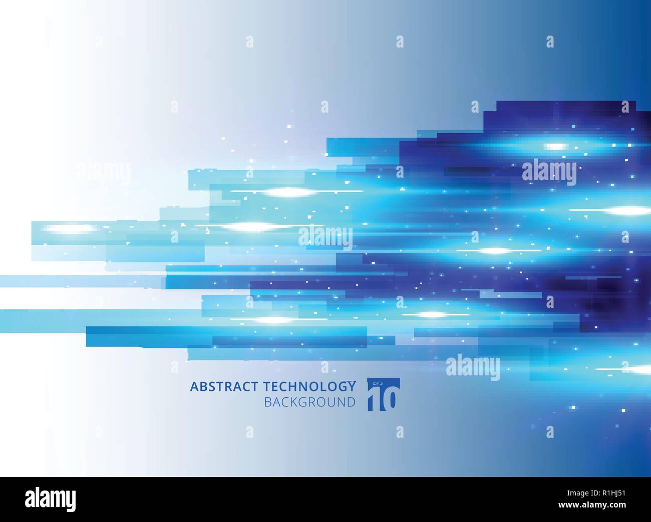 Abstract blue concept technologie virtuelle numérique futuriste avec arrière-plan de l'espace pour votre texte. Vector illustration Illustration de Vecteur