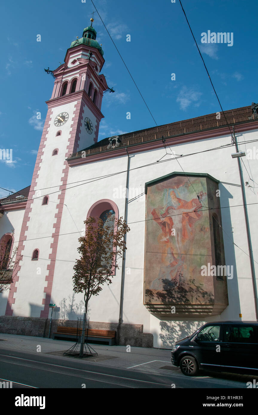 L'église Saint Joseph dans la rue Maria Theresa, Innsbruck, Autriche, Banque D'Images