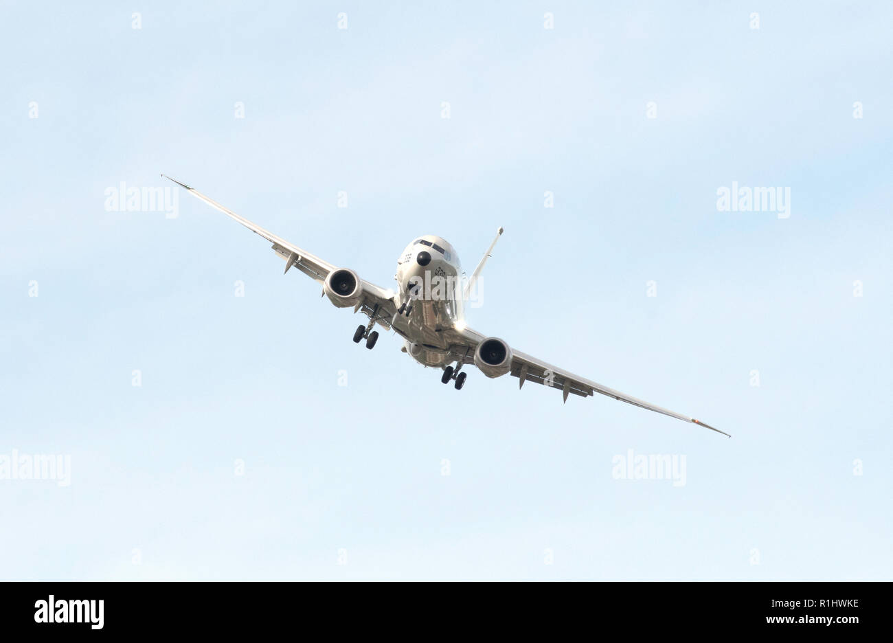 BOSSIER CITY, LA, Etats-Unis, OCT. 22, 2018 : La Marine américaine Boeing P-8A Poseidon la lutte anti-sous-approche Base aérienne de Barksdale. Banque D'Images