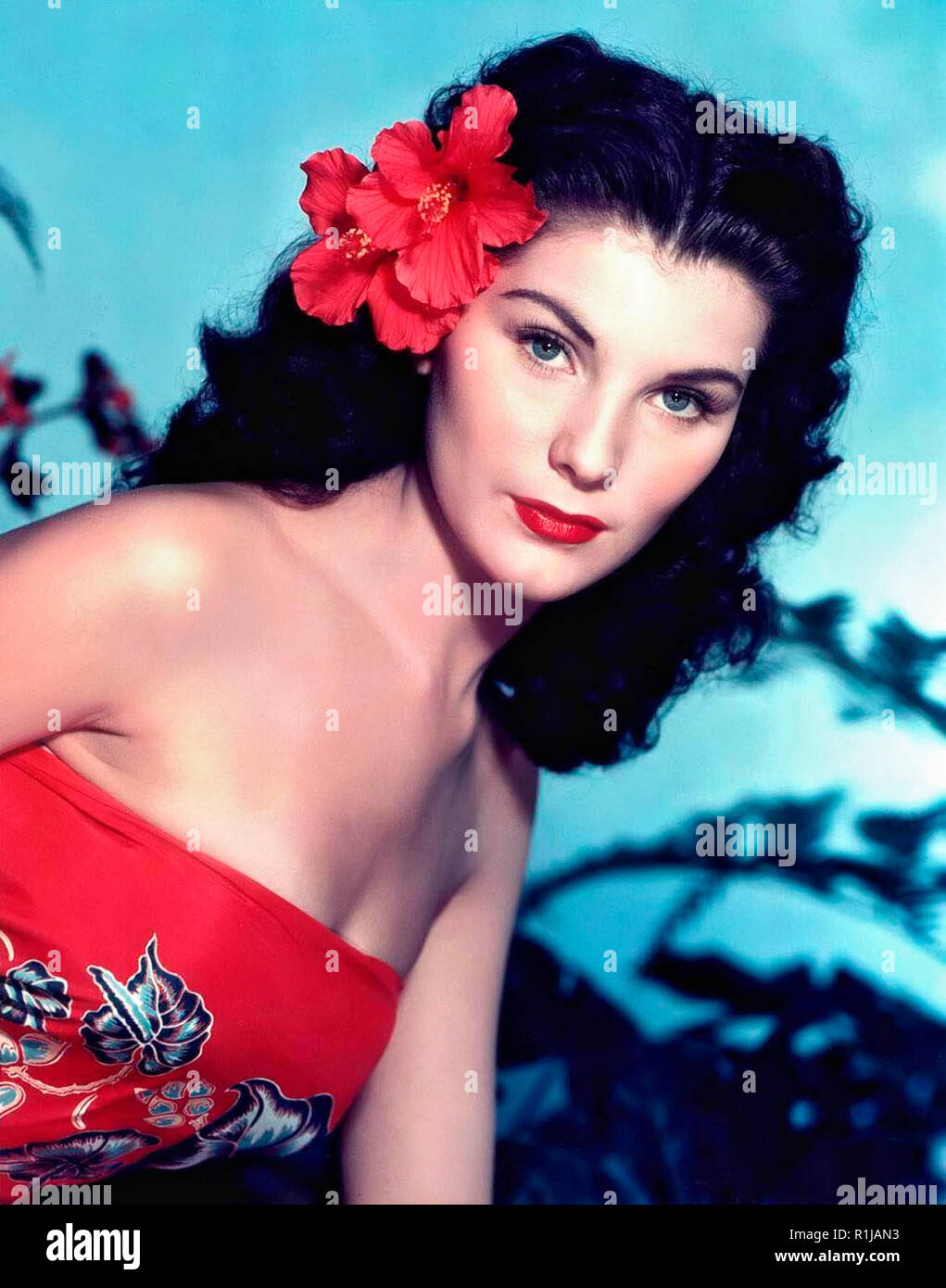 Debra Paget (né Debralee Griffin, le 19 août 1933) est une actrice et artiste du spectacle. Elle est peut-être mieux connue pour ses rôles dans l'épique Cecil B. DeMille, les Dix Commandements (1956) et dans Love Me Tender (1956) (le premier film d'Elvis Presley), et pour le risque (pour l'époque) dans la scène de danse du serpent tombe indienne (1959) : Crédit Photo Hollywood Archive / MediaPunch Banque D'Images