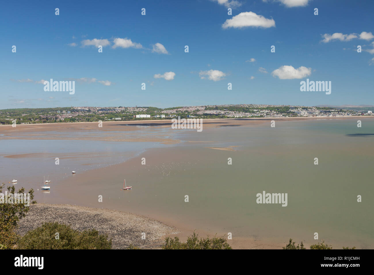 La Baie de Swansea, Swansea, Pays de Galles, Royaume-Uni Banque D'Images