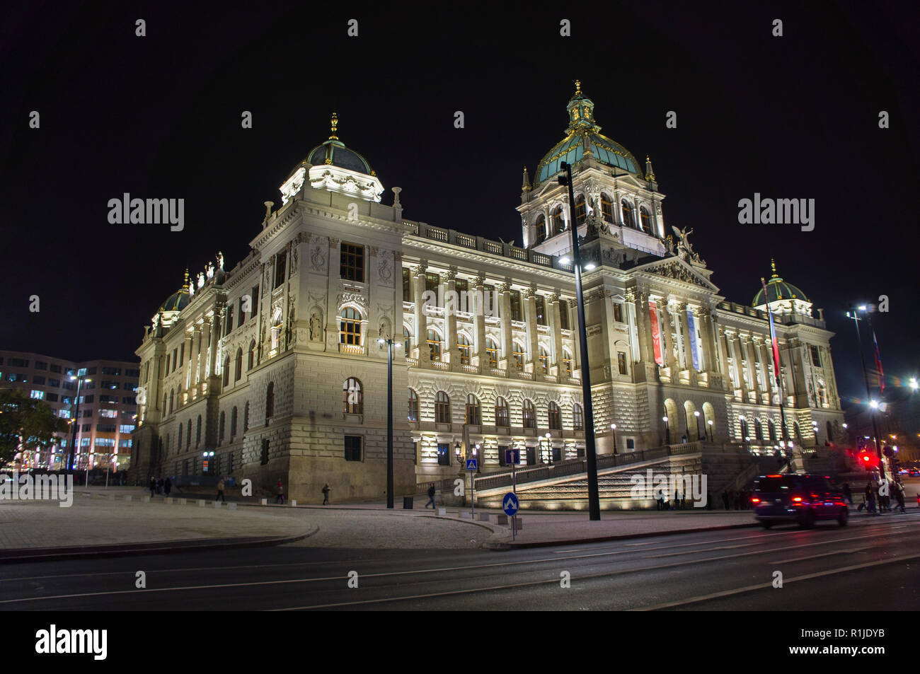 Le Musée National reconstruit son bâtiment historique à Vaclavske namesti (la place Venceslas), Prague, République tchèque, sur le 12 novembre, 2018 ph Banque D'Images