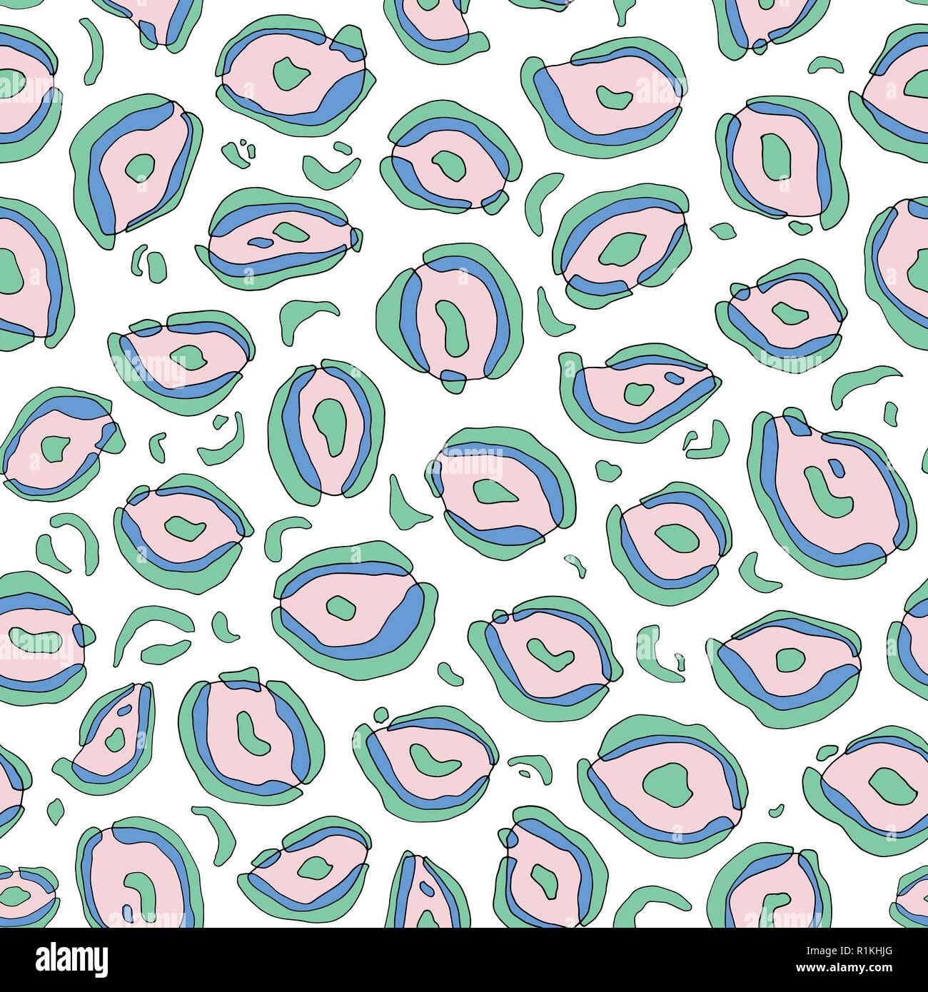 Imprimé animal dessiné à la main motif transparent. Résumé fond peau guépard stylisé pour surface design, textile, papier d'emballage, papier peint, cas de téléphone Illustration de Vecteur