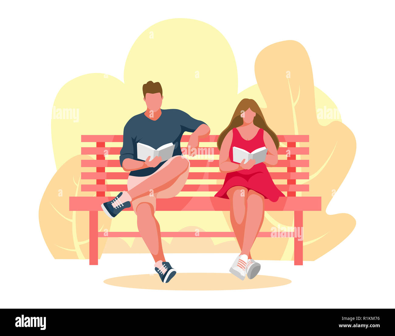 Personnage De Dessin Animé Sur Un Banc De Banque Dimages Détourées Alamy