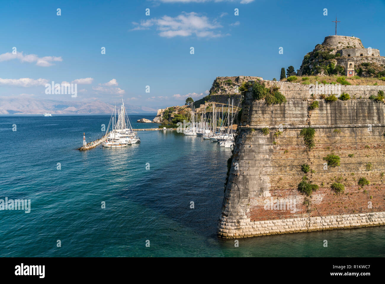 Alte Festung dans Korfu Stadt, Kerkyra, Greece, Europa | ancienne forteresse dans la ville de Corfou, l'île de Corfou, Grèce, Europe Banque D'Images