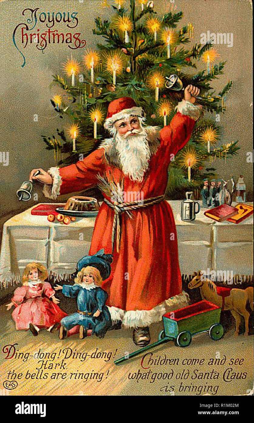 Pere Noel Vintage Design Illustre Photo Stock Alamy