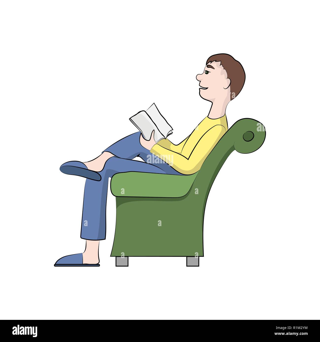 Dessin d une personne lisant un livre Banque de photographies et d ...