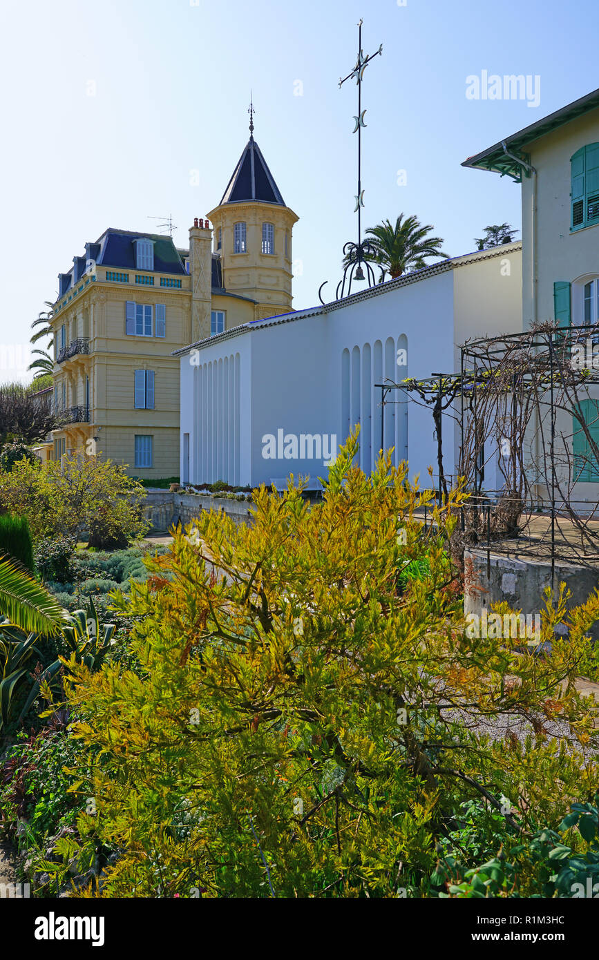 Vue de la Chapelle du Rosaire (chapelle Matisse) situé dans le quartier historique de village médiéval de Vence dans les Alpes-Maritimes, Provence, France Banque D'Images