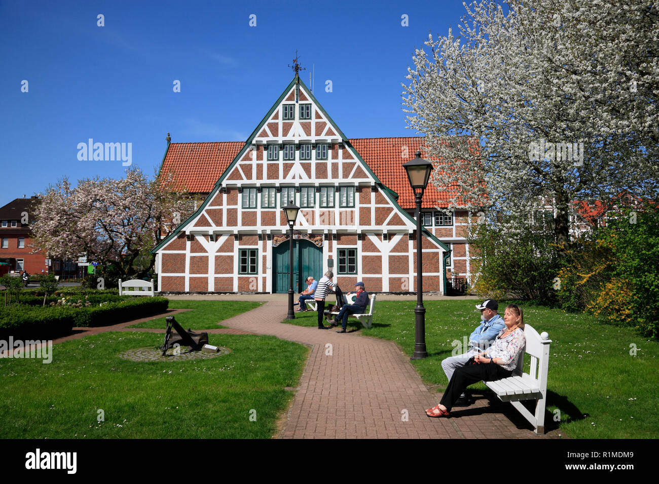 Graefenhof, Mairie de Jork, Altes Land, Basse-Saxe, Allemagne, Europe Banque D'Images
