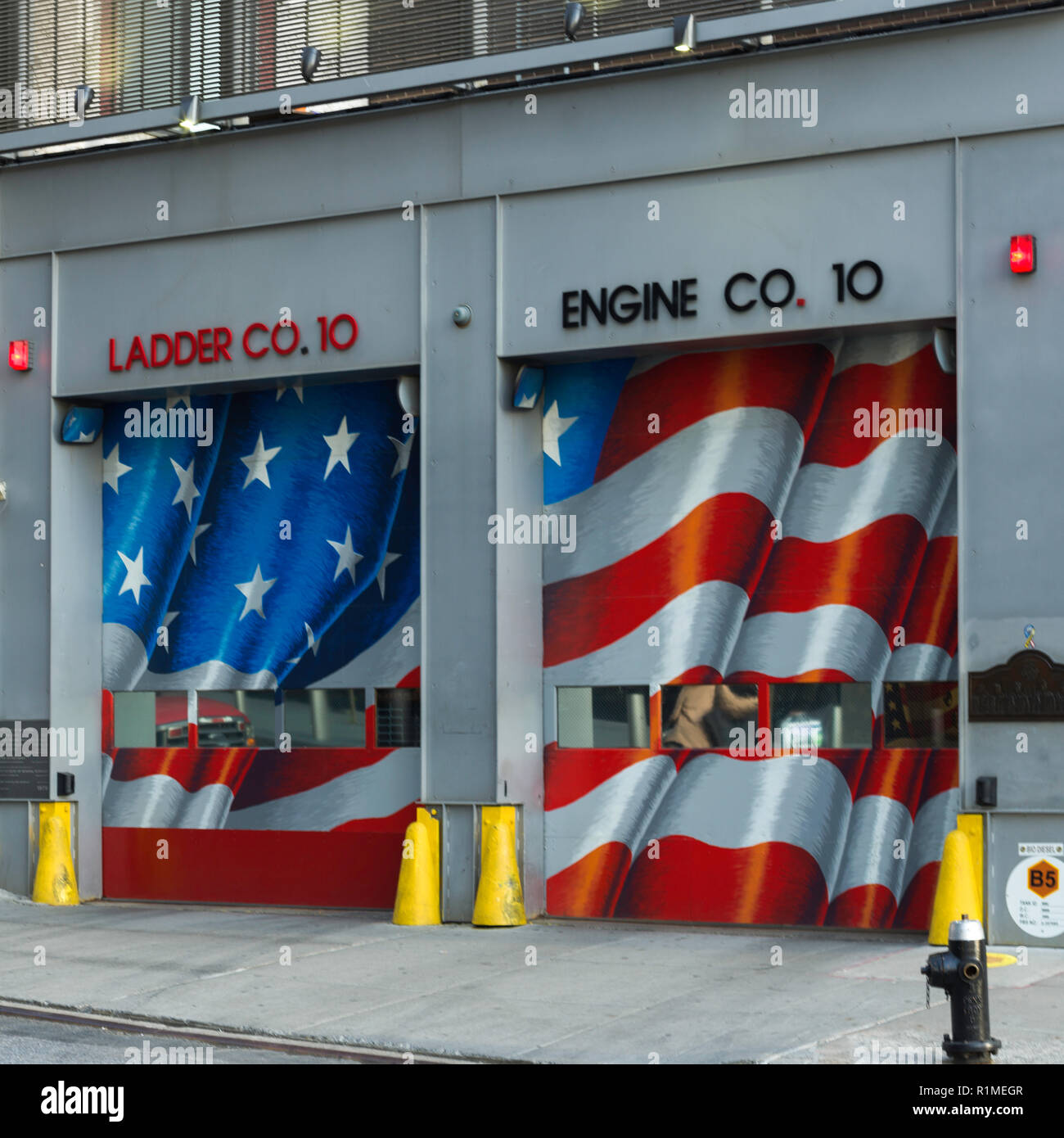FDNY Dix Chambre, le firehouse pour cont Co 10 et Co 10 Moteur dans Financial District, New York City, New York State, USA Banque D'Images