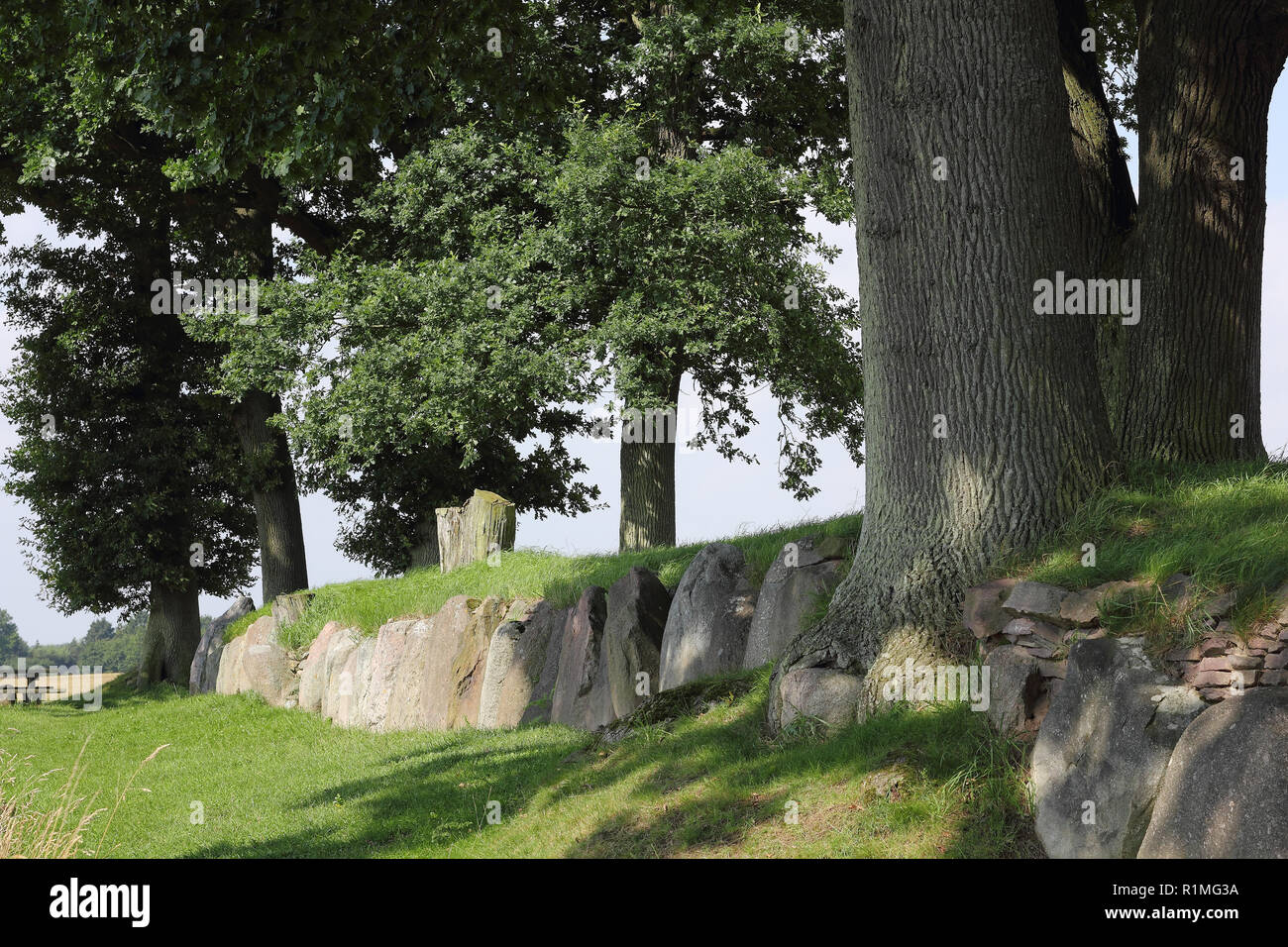 La reconstruction de la tombe mégalithique de Karlsminde, dans le Nord de l'Allemagne Banque D'Images