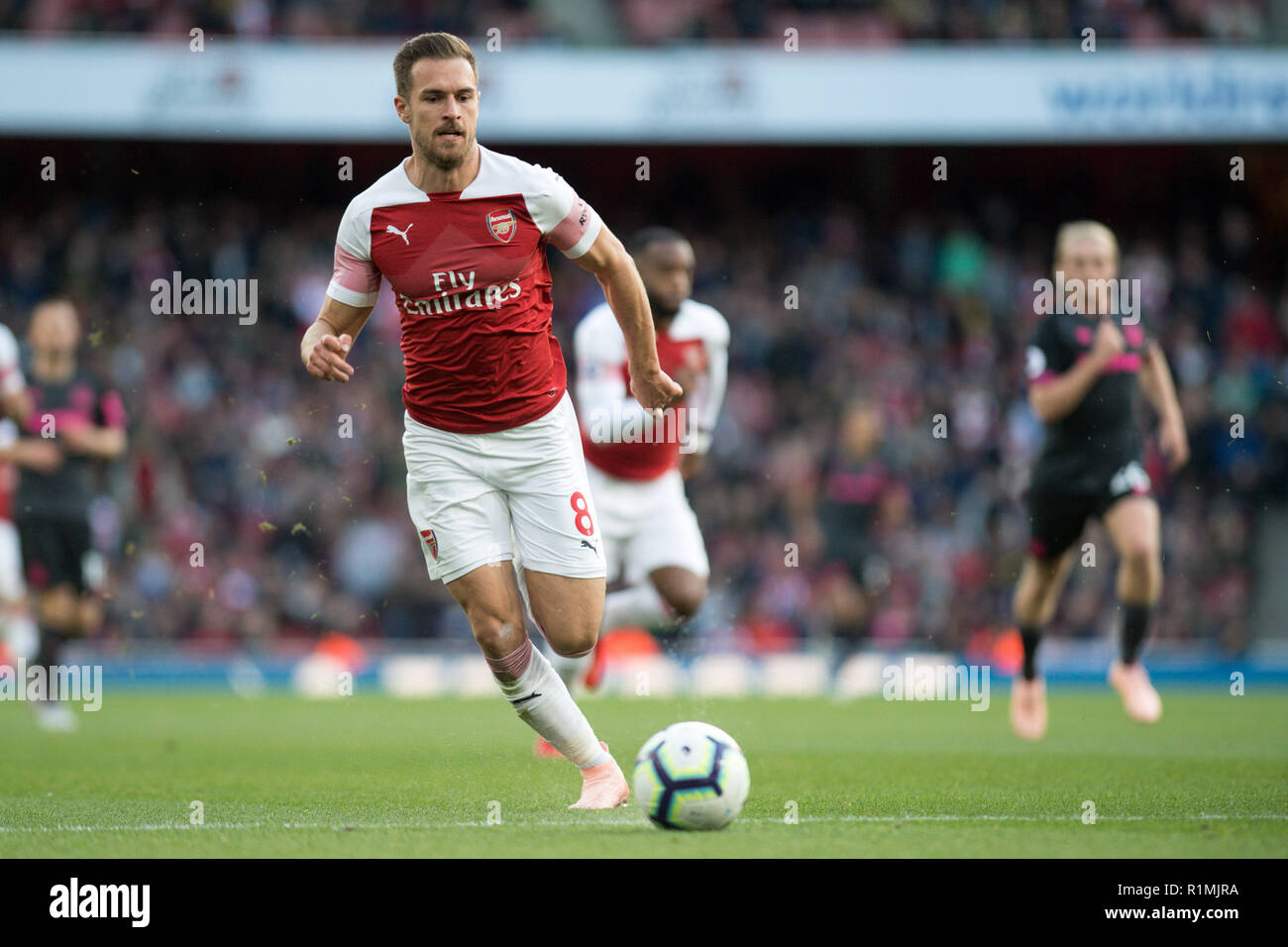 Londres, ANGLETERRE - 23 SEPTEMBRE : Aaron Ramsey d'Arsenal au cours de la Premier League match entre Arsenal FC et FC Everton à l'Emirates Stadium le 23 septembre 2018 à Londres, Royaume-Uni. (MB) Banque D'Images