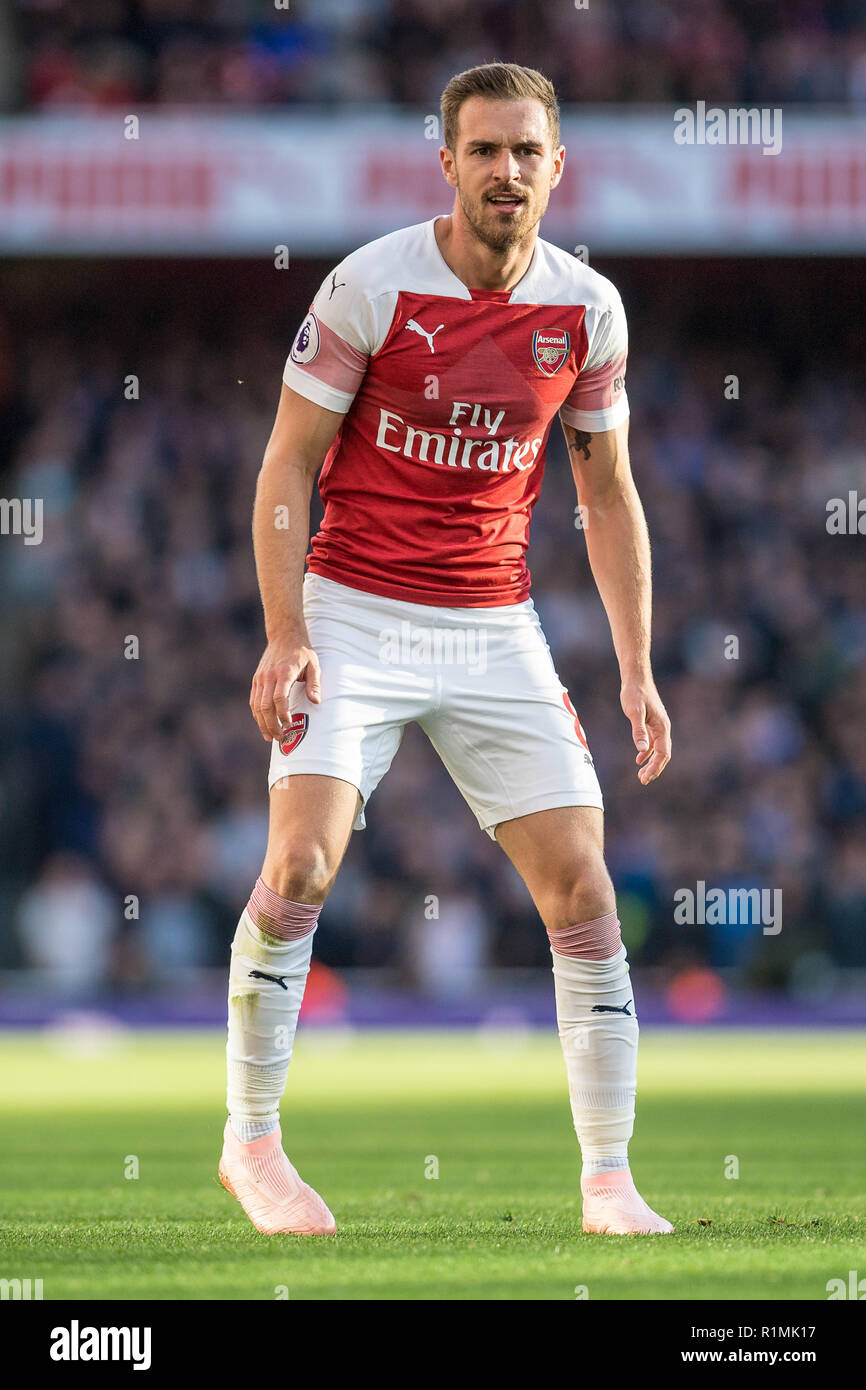 Londres, ANGLETERRE - 23 SEPTEMBRE : Aaron Ramsey d'Arsenal au cours de la Premier League match entre Arsenal FC et FC Everton à l'Emirates Stadium le 23 septembre 2018 à Londres, Royaume-Uni. (MB) Banque D'Images