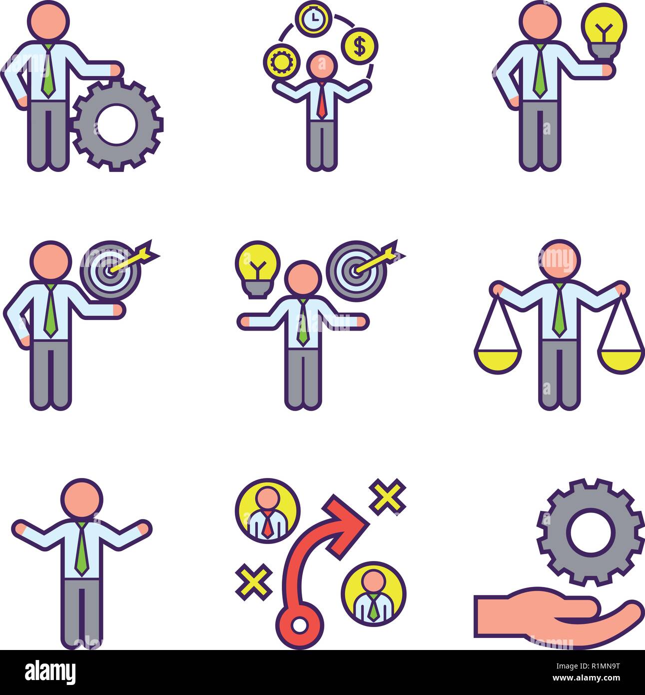 Gestion de l'entreprise Illustration de Vecteur