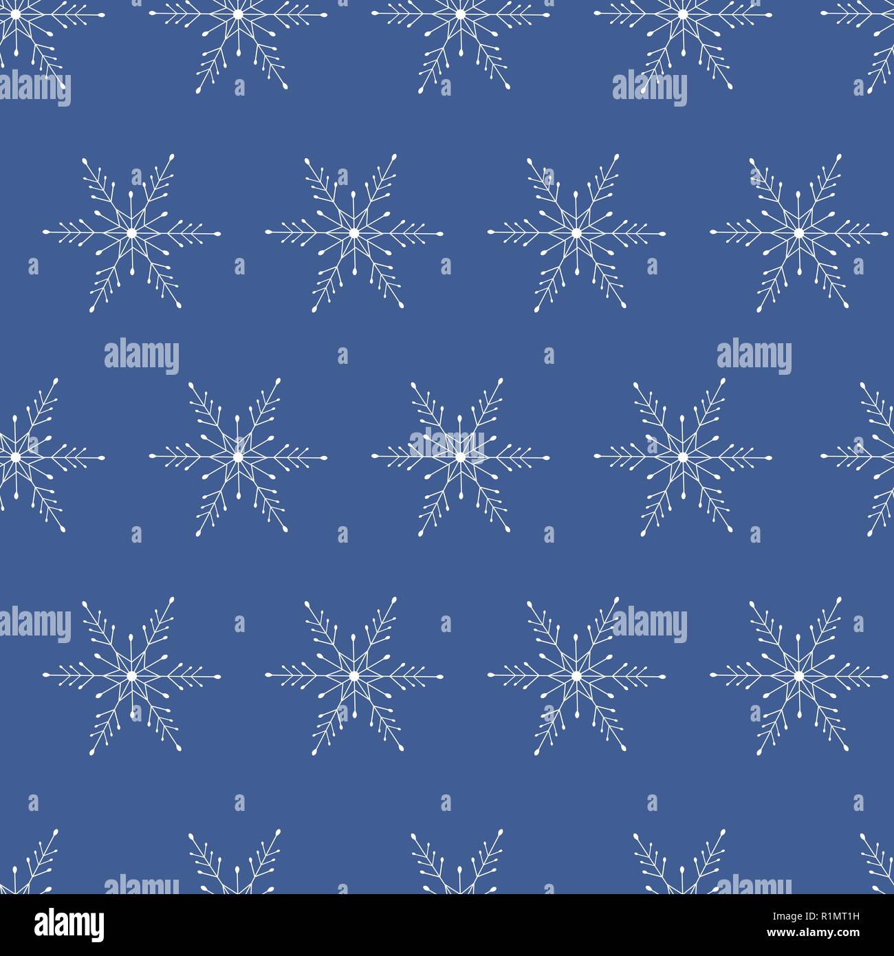 Flocons blanc fond bleu foncé. vecteur d'enveloppement pour cadeau design papier. emballage cadeau. neige de l'hiver. joyeux noël et bonne année. Illustration de Vecteur