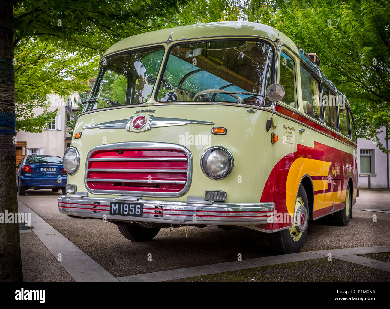 Classic 1950 Setra autocar de tourisme à St Leger sur Dheune, France le 4 juin 2016 Banque D'Images