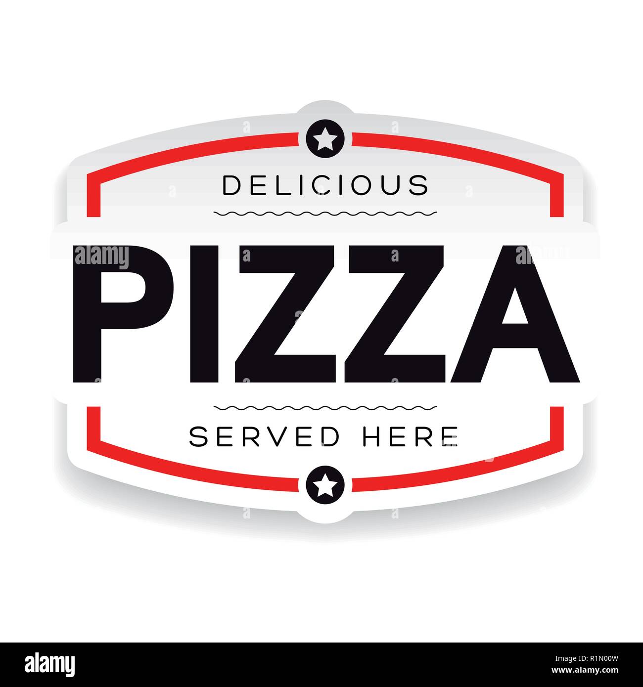 Vintage label Pizza sign Illustration de Vecteur