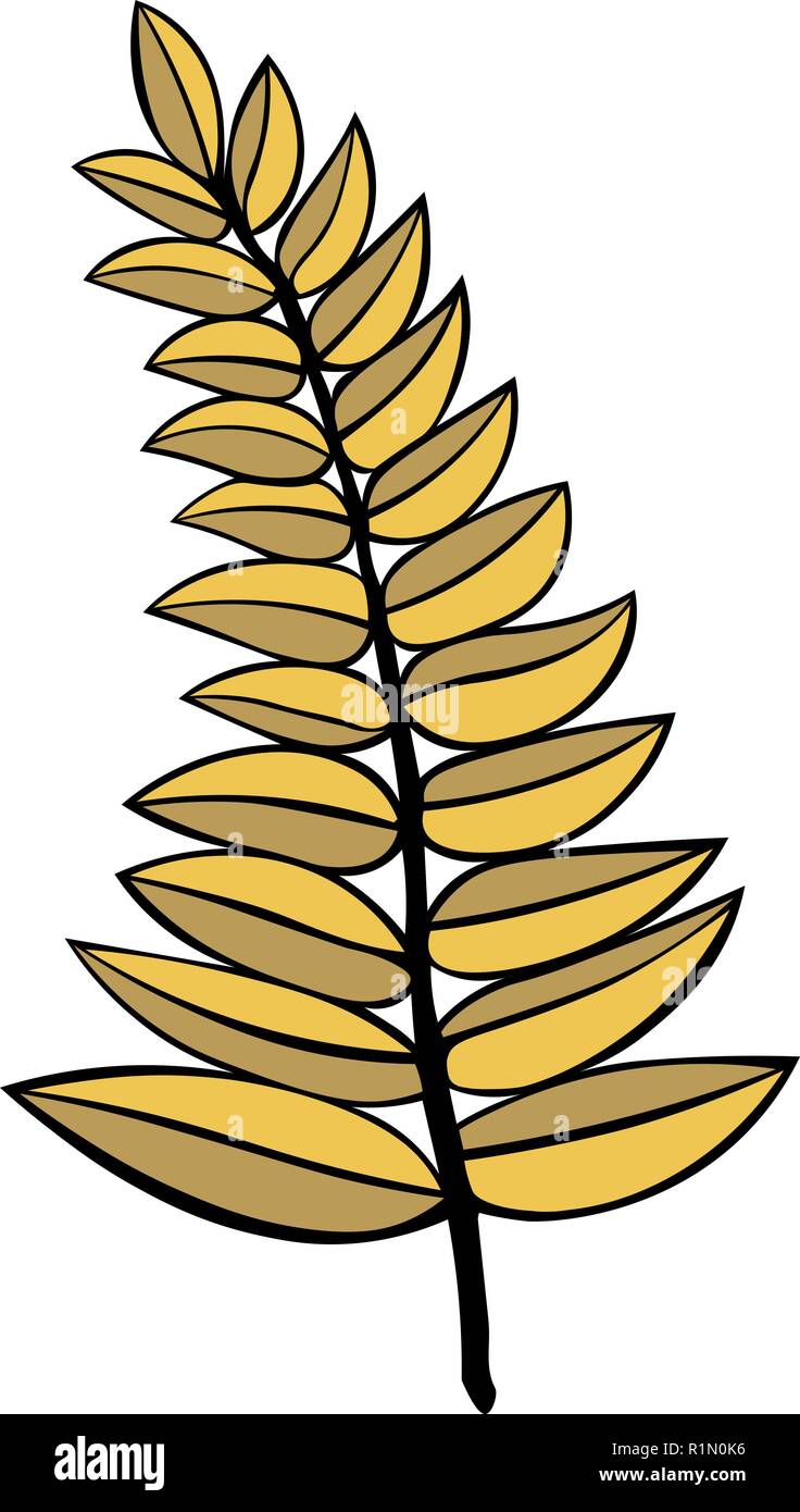 Tattoo. logo.contour vectoriel blé illustration d'un spica jaune isolé sur fond blanc.Pour l'illustration. tatouage. logo. Illustration de Vecteur