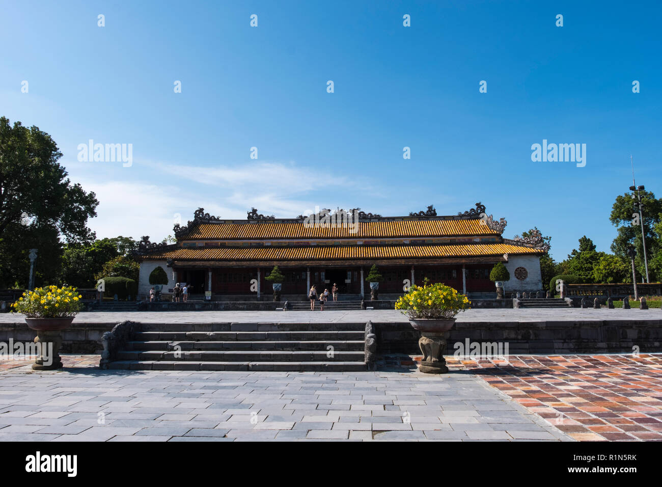 Le Palais Thai Hoa à l'intérieur de la citadelle fortifiée la Ville Impériale Hue Vietnam Asie Hoang thanh Site du patrimoine mondial de l'UNESCO Banque D'Images