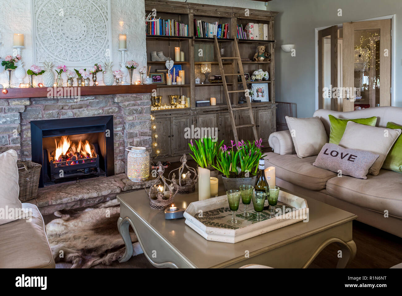 Salon Cosy Avec Cheminée