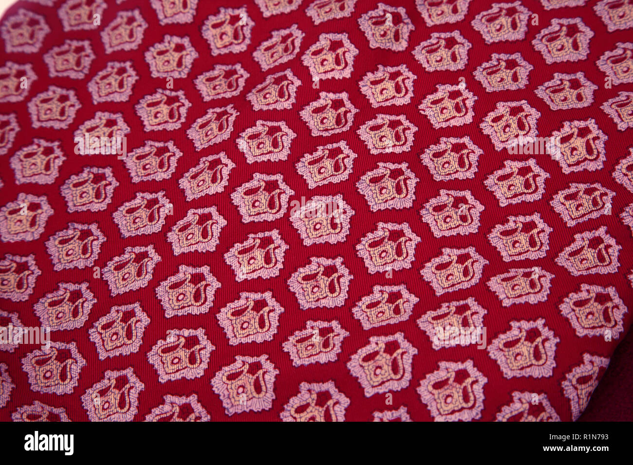 Close Up of Pattern sur Jaeger fait de l'Écharpe de soie, laine et cachemire Banque D'Images