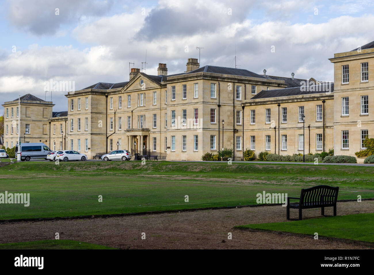 Façade de l'Hôpital St Andrews, Northampton, Royaume-Uni ; un hôpital psychiatrique dirigé par St Andrews Healthcare. Banque D'Images