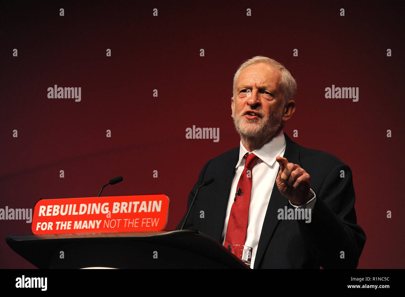 Liverpool, en Angleterre. 26 Septembre, 2018. Jeremy Corbyn MP, chef du parti travailliste livre son discours du leader à la dernière conférence, le sessi Banque D'Images