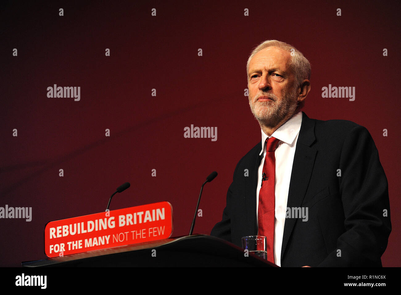 Liverpool, en Angleterre. 26 Septembre, 2018. Jeremy Corbyn MP, chef du parti travailliste livre son discours du leader à la dernière conférence, le sessi Banque D'Images