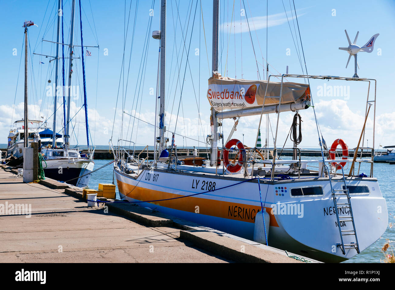 Le NIDA Port et la marina. Le NIDA est une ville touristique en Lituanie, le centre administratif de la municipalité de Neringa. Nida, Municipalité de Neringa, pays de Klaipeda Banque D'Images