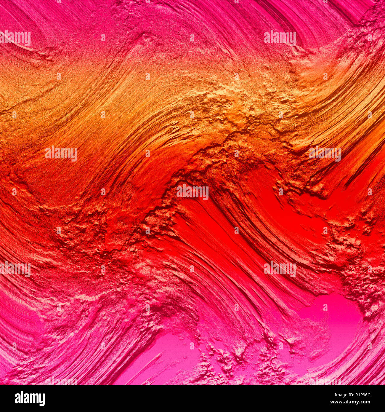 Dynamique de l'oeuvre murale moderne de couleur pastel. L'effet 3D Relief en papier peint texture boueuse pour les intérieurs, Affiche, art mural. La conception d'arrière-plan créatif Banque D'Images