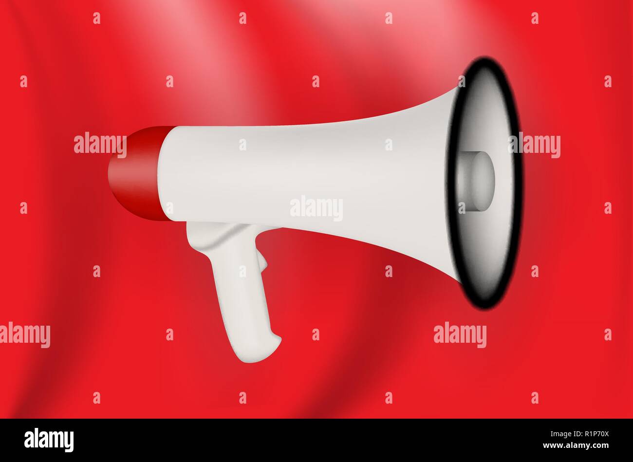 Silhouette d'ludspecker colorés sur fond du drapeau rouge. Version 3D. Vector Illustration Illustration de Vecteur
