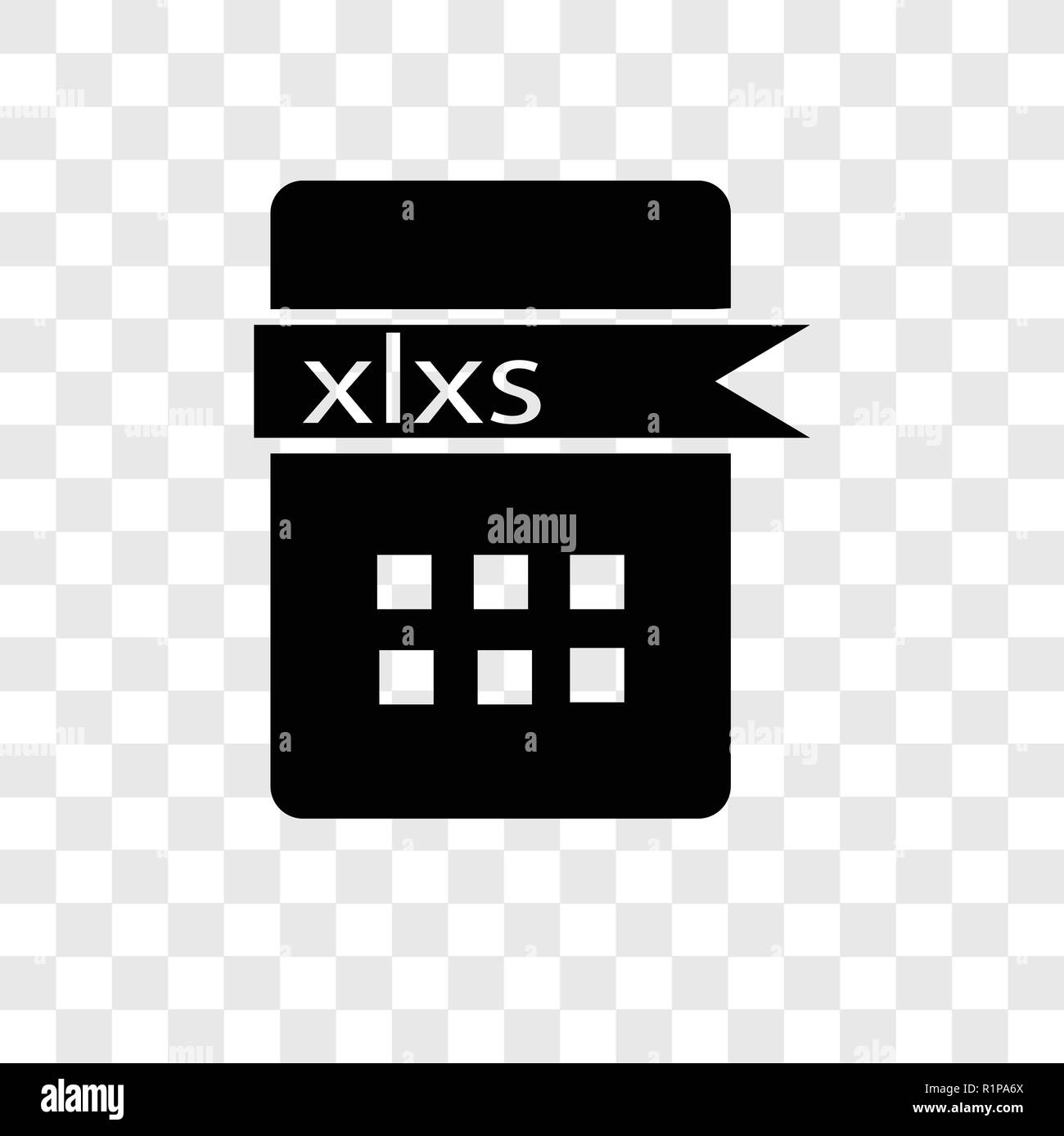 Xlsx icône vecteur isolé sur fond transparent, xlsx transparence concept logo Illustration de Vecteur