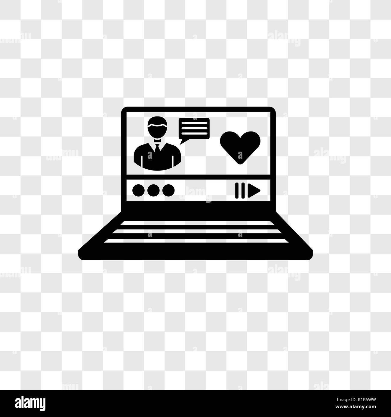 Icône vecteur Vlogger isolé sur fond transparent, la transparence Vlogger concept logo Illustration de Vecteur