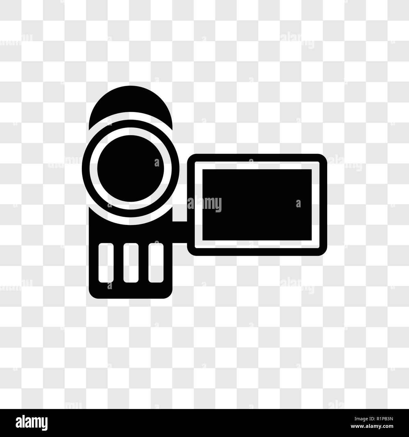 Icône vecteur caméscope isolé sur fond transparent, caméscope transparence  concept logo Image Vectorielle Stock - Alamy
