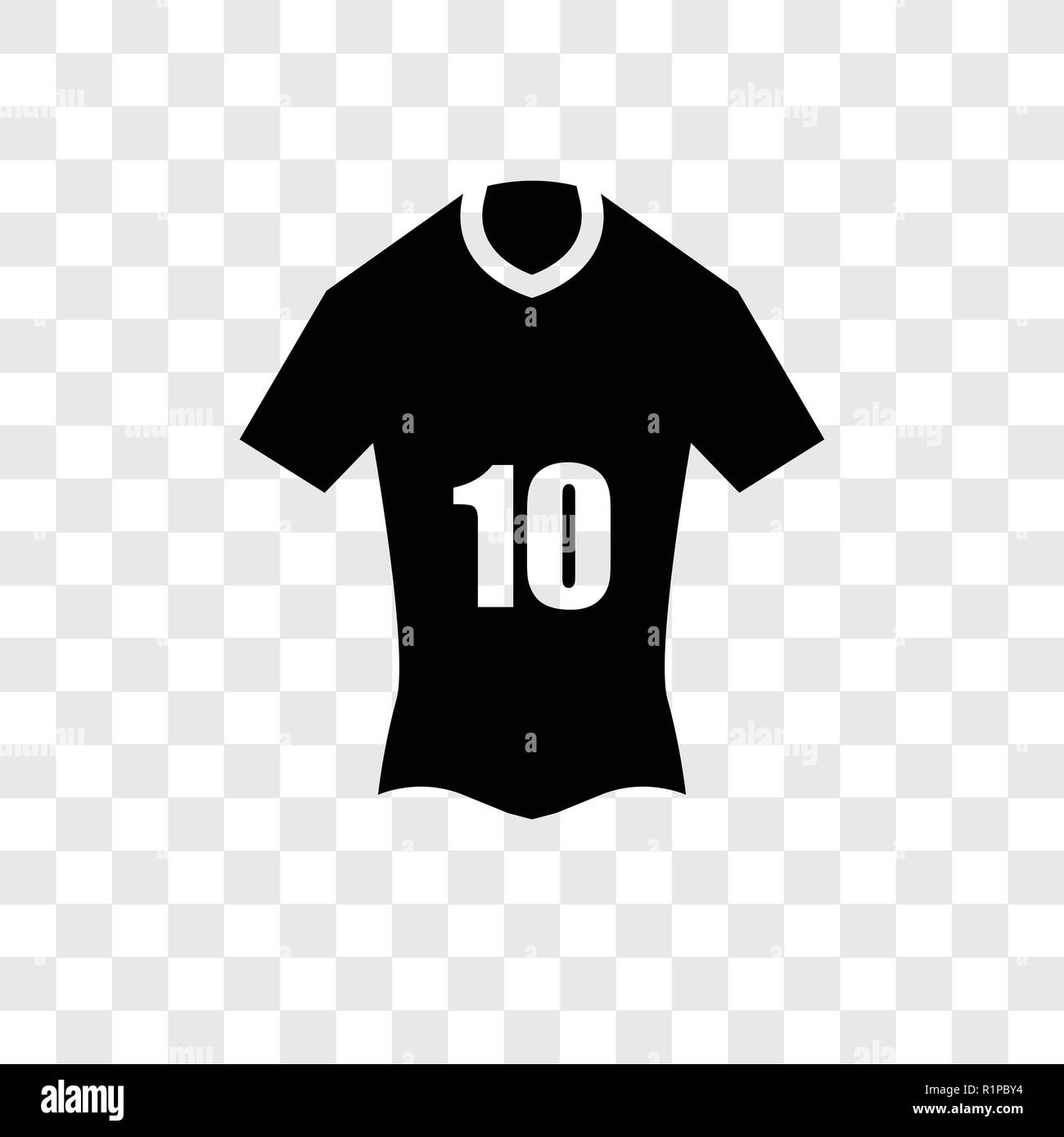 Jersey Football icône vecteur isolé sur fond transparent, Football jersey logo concept de transparence Illustration de Vecteur