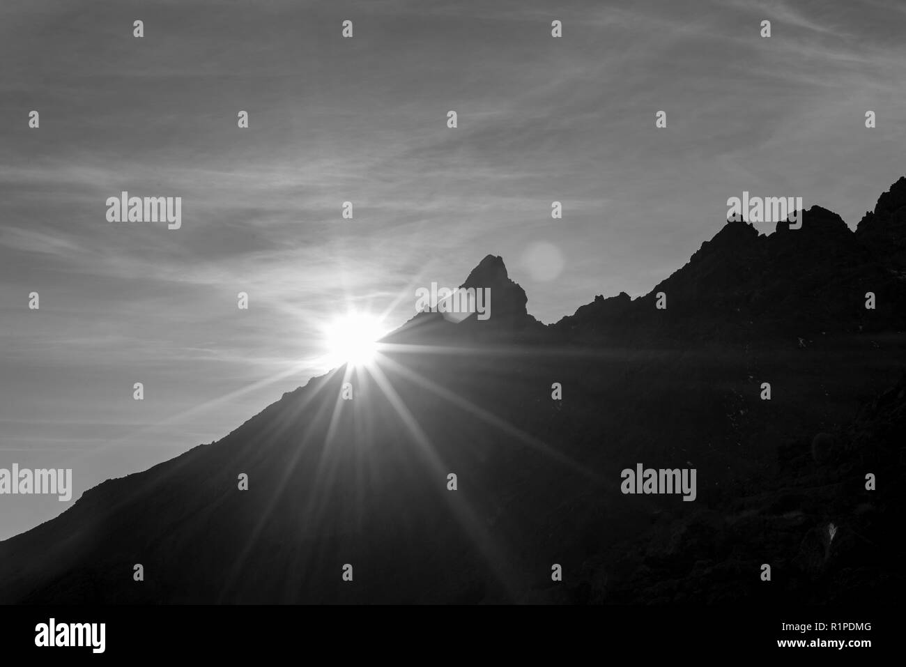 Mt Ruapehu, Nouvelle-Zélande. Soleil du matin Banque D'Images