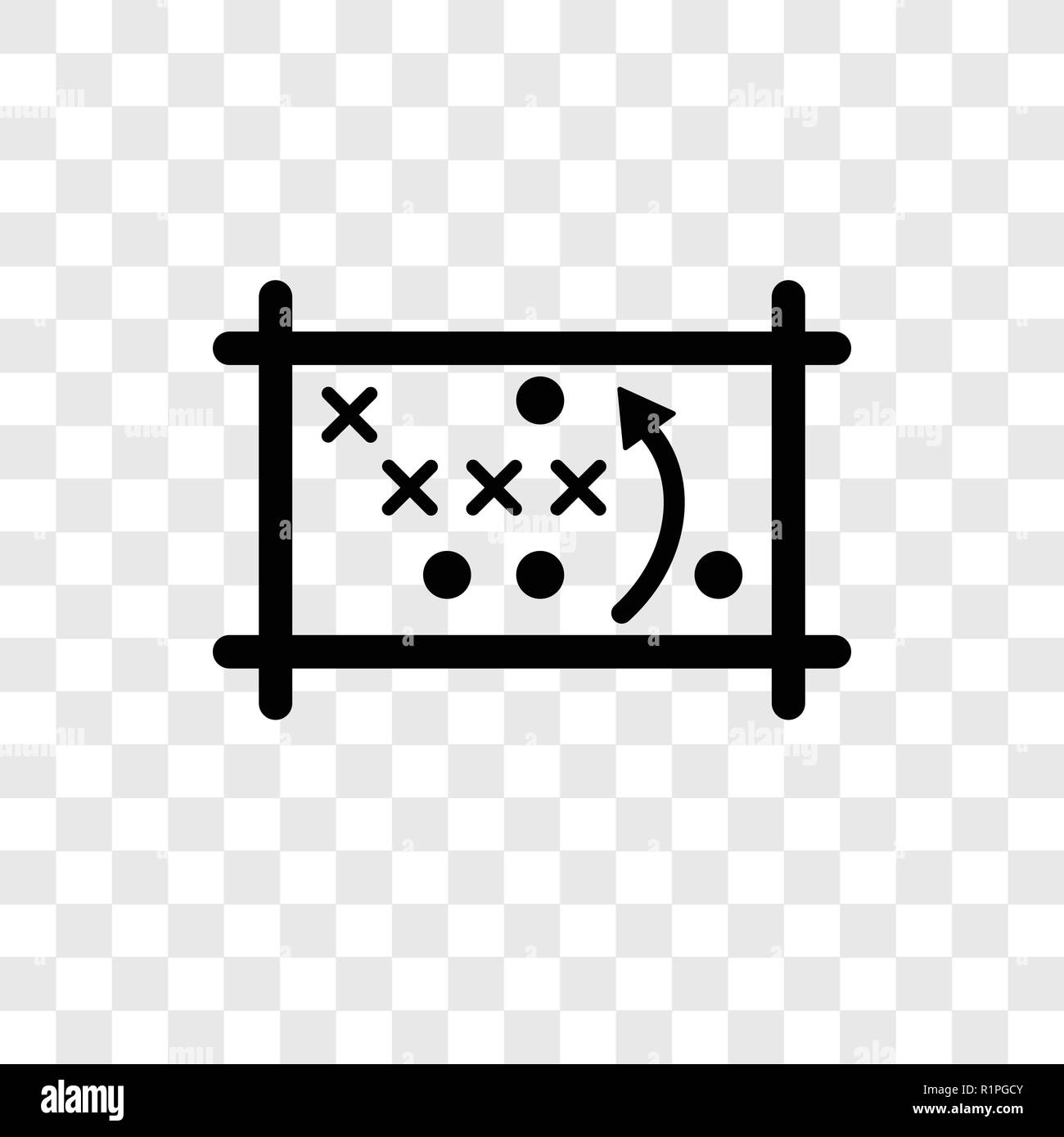 La planification de l'icône vecteur jeu isolé sur fond transparent, la transparence de la planification jeu concept logo Illustration de Vecteur