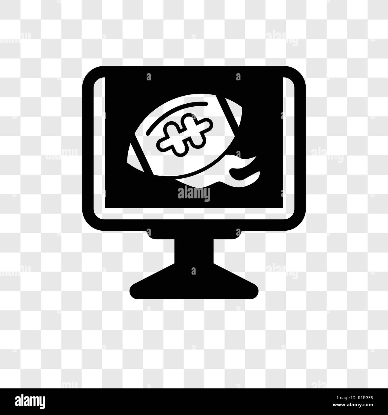 Programme tv Football icône vecteur isolé sur fond transparent, la transparence du programme tv Football concept logo Illustration de Vecteur