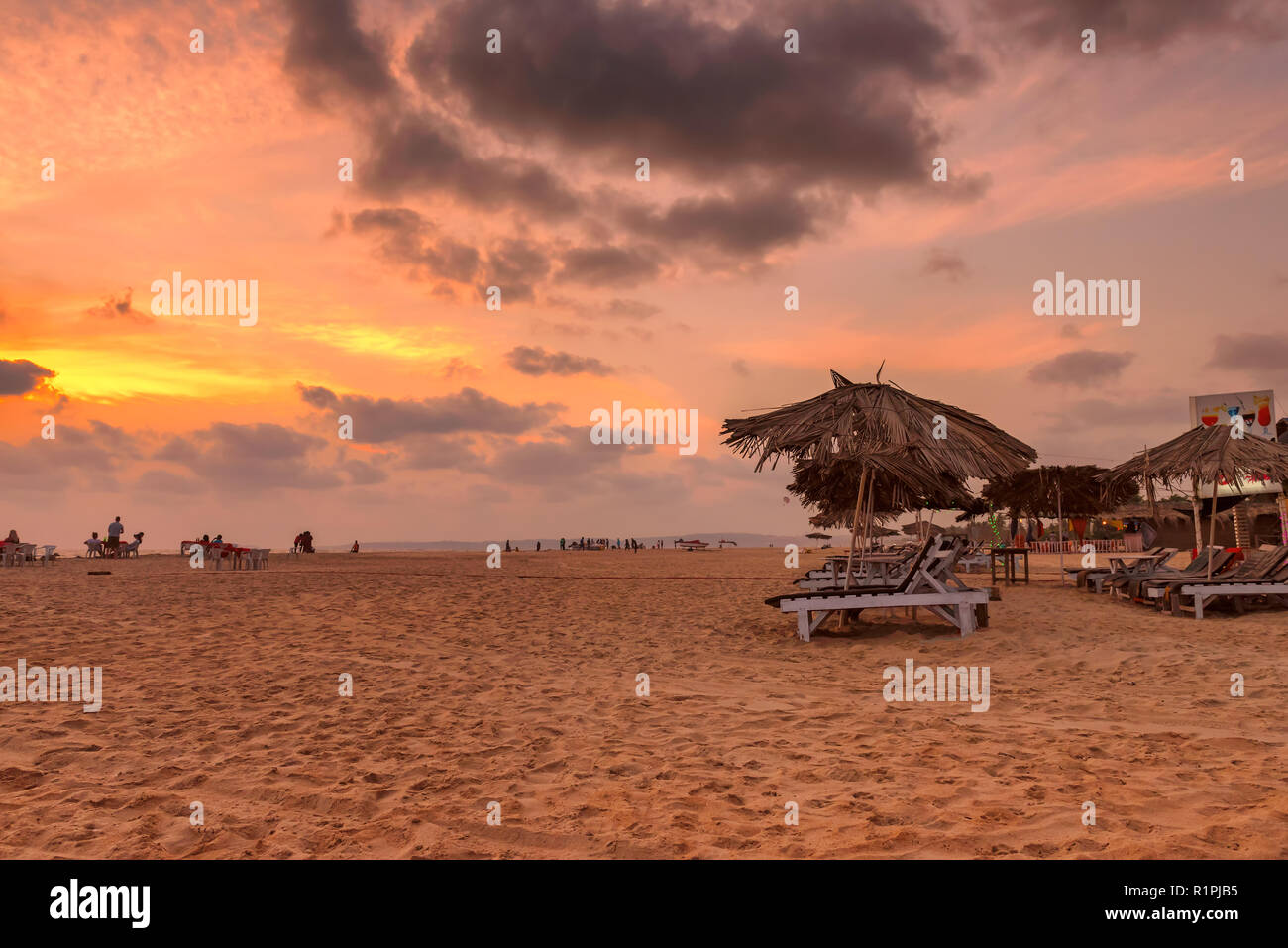 Plage vacances d'été à Goa, Inde Banque D'Images