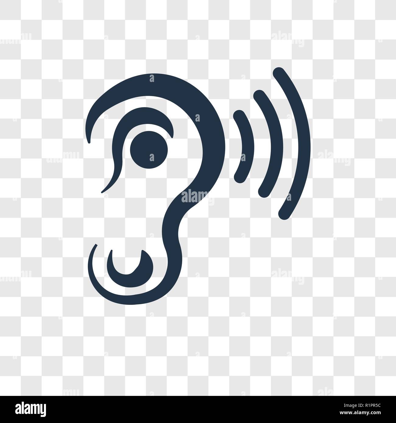 Barre De Son Oreille Avec Icone Vecteur Isole Sur Fond Transparent De L Oreille Avec Son Bar Logo Concept De Transparence Image Vectorielle Stock Alamy