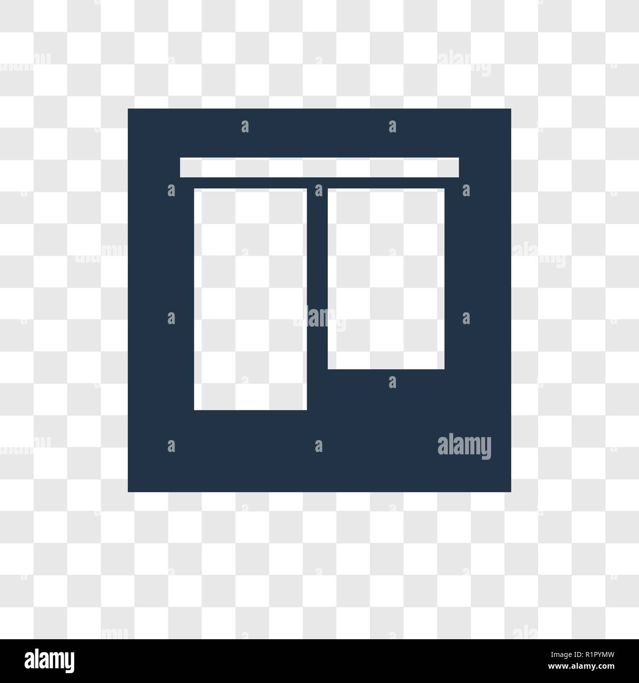 Icône vecteur d'alignement vertical isolé sur fond transparent, la transparence d'alignement vertical concept logo Illustration de Vecteur