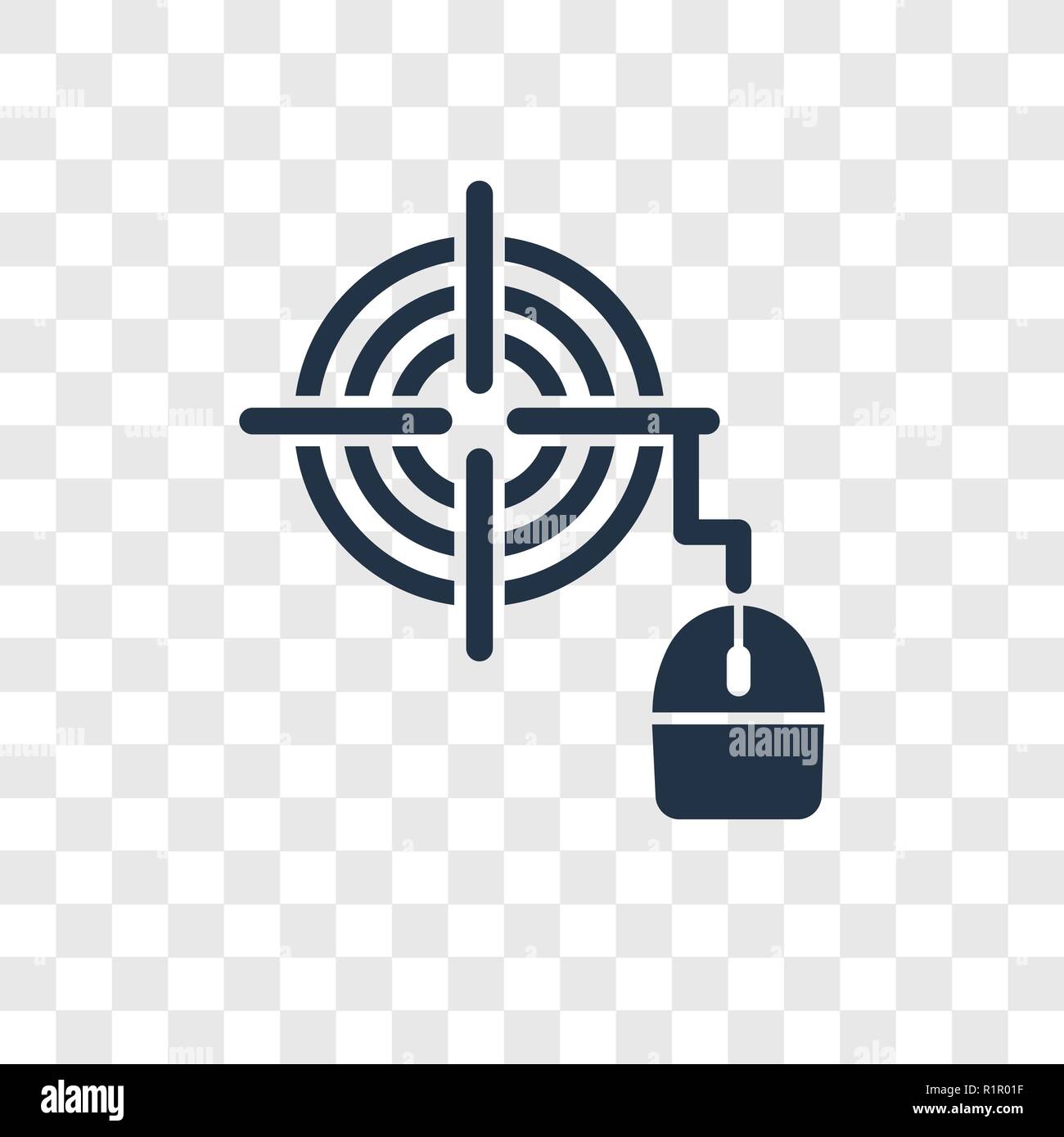 Icône vecteur ciblant isolé sur fond transparent, ciblant la transparence concept logo Illustration de Vecteur