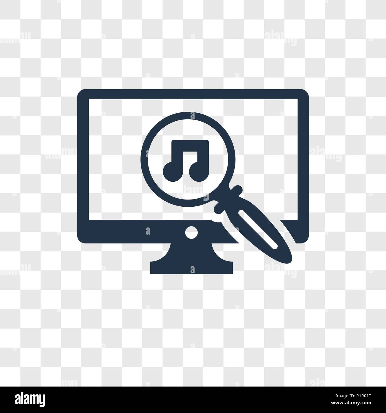 Icône vecteur musique isolé sur fond transparent, la transparence de la musique concept logo Illustration de Vecteur