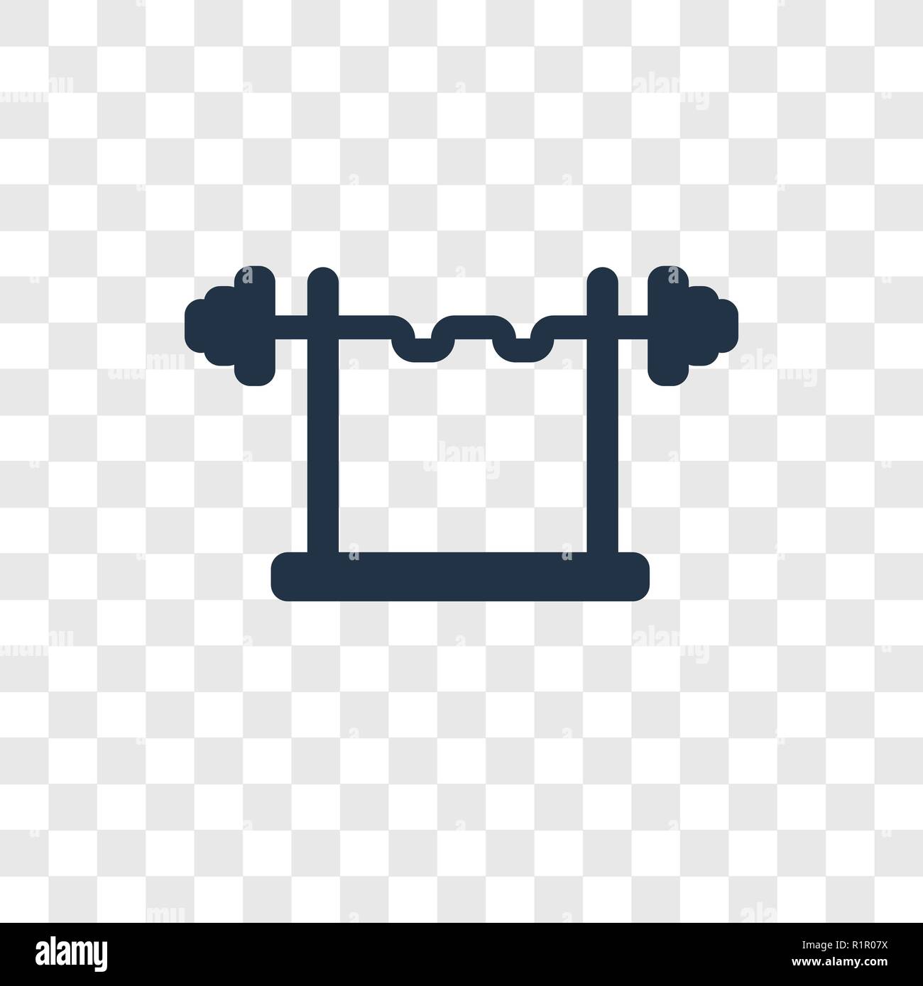Icône vecteur Barbell isolé sur fond transparent, la transparence d'haltères concept logo Illustration de Vecteur