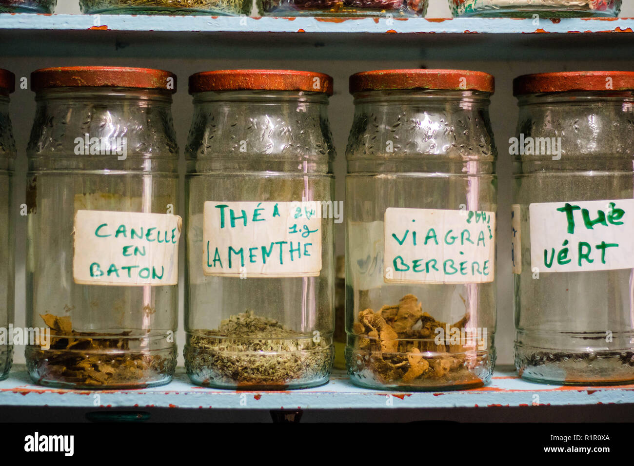 Épices sèches, Maroc. Côte Atlantique, Maroc D'Essoura, Afrique Du Nord, Afrique Banque D'Images