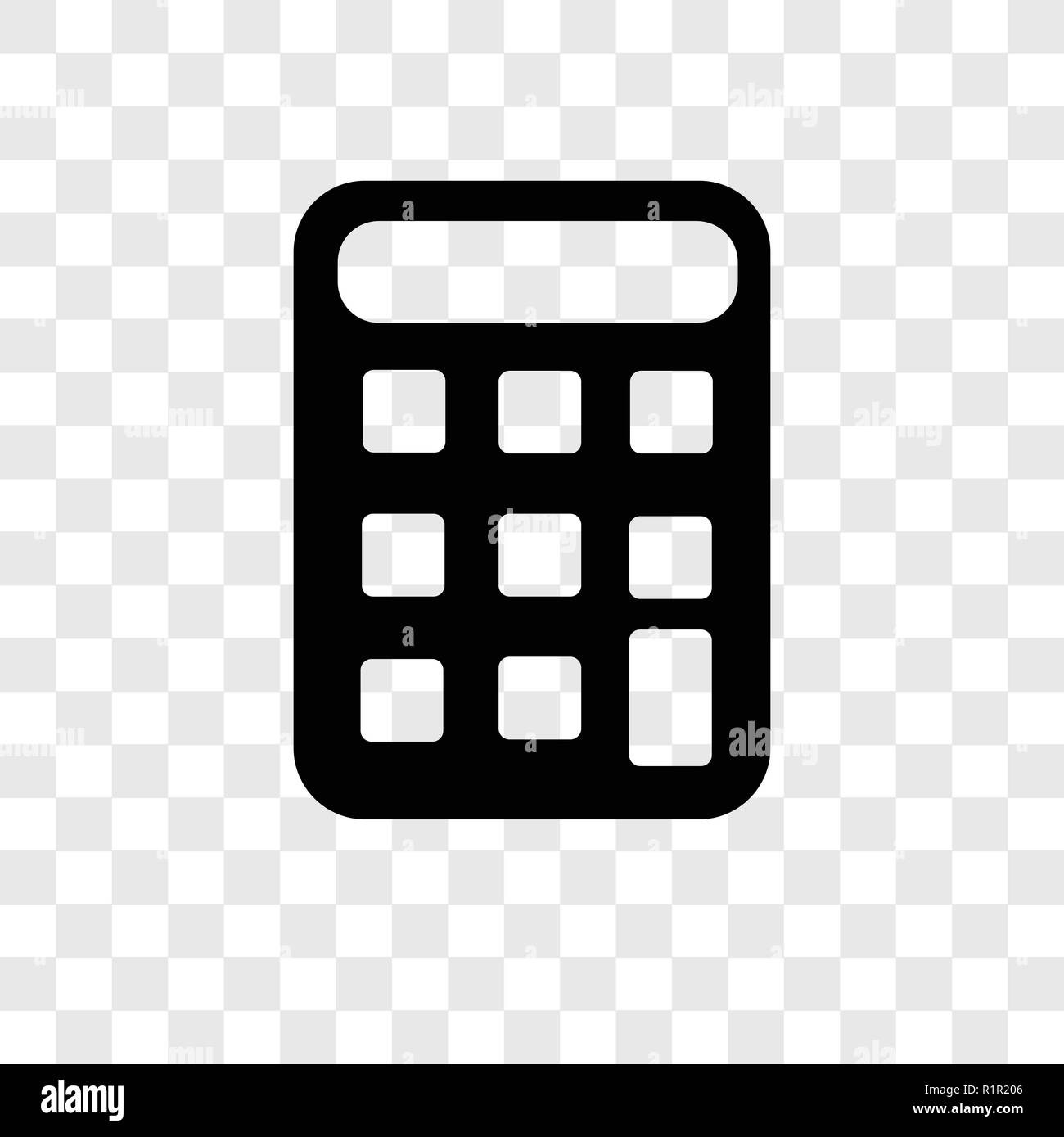 Icône vecteur calculatrice isolé sur fond transparent, Calculatrice transparence concept logo Illustration de Vecteur