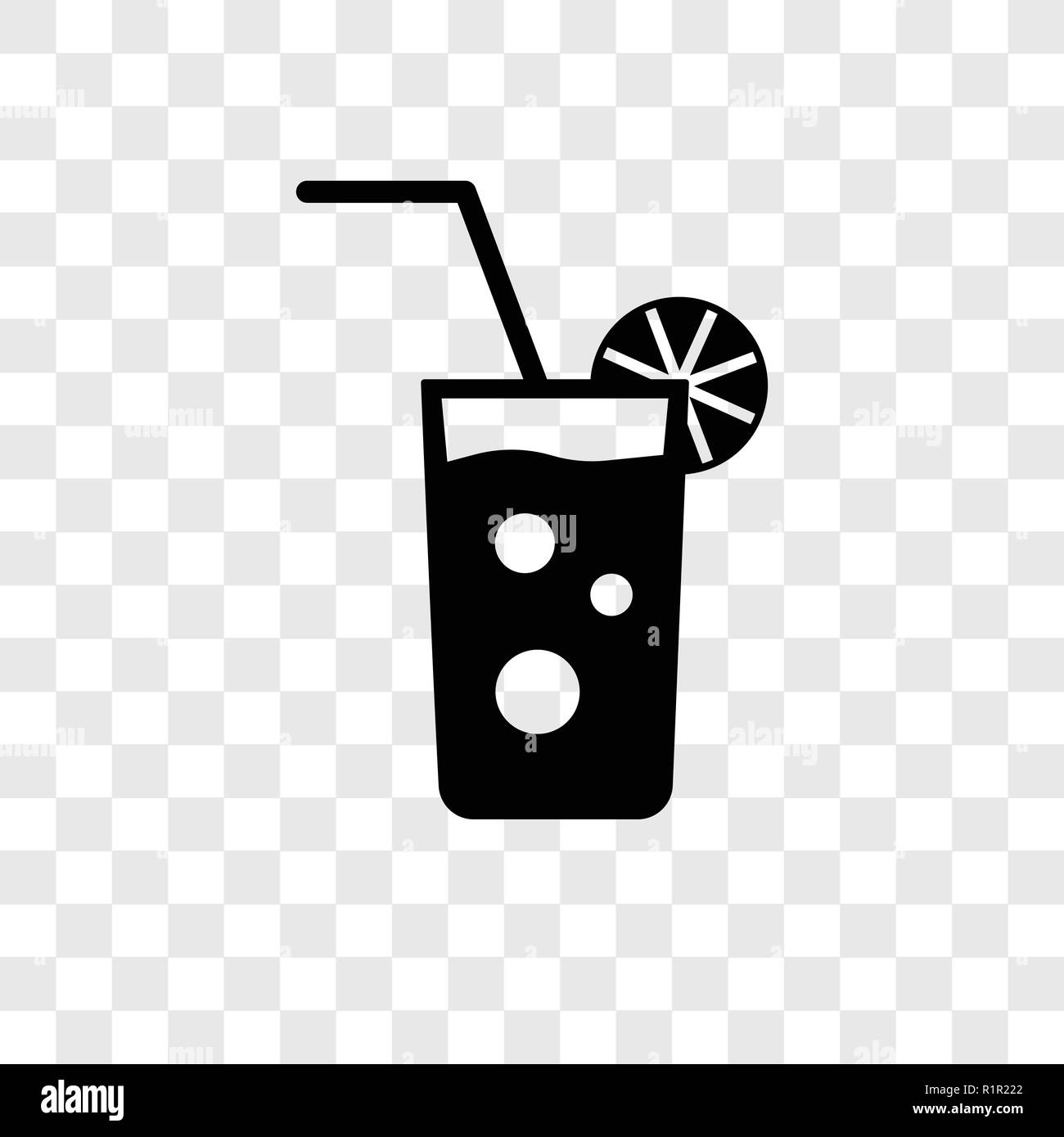 Icône vecteur Mojito isolé sur fond transparent, Mojito transparence concept logo Illustration de Vecteur
