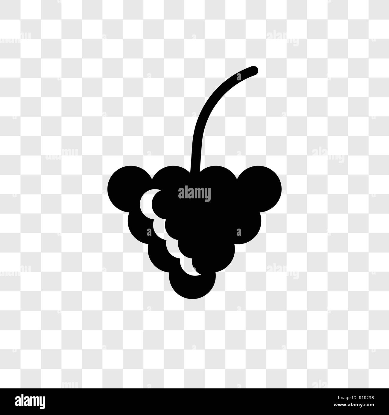 Grappe de raisins icône vecteur isolé sur fond transparent, grappe de raisin transparence concept logo Illustration de Vecteur