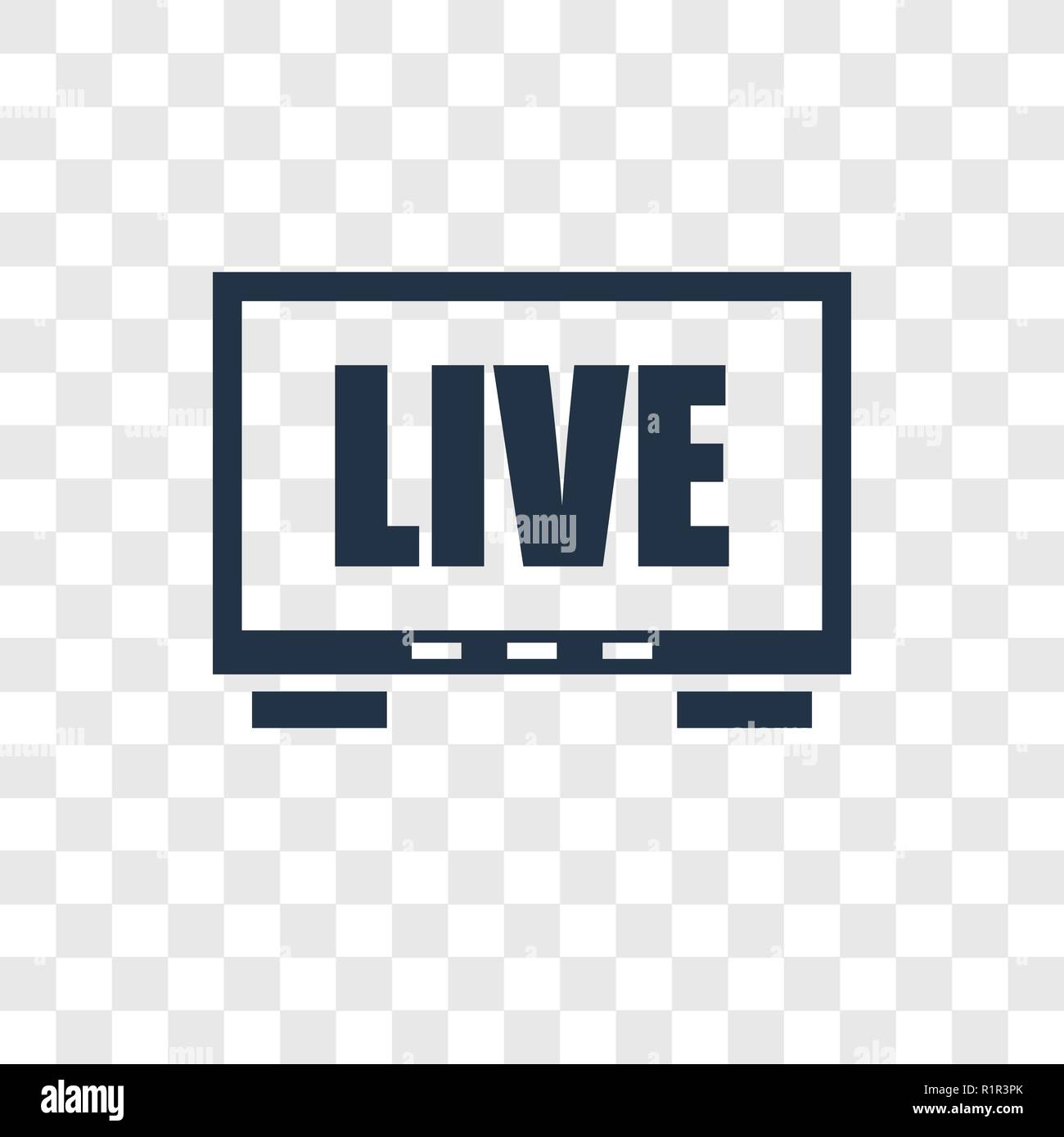 Icône vecteur télévision isolé sur fond transparent, la transparence de la télévision concept logo Illustration de Vecteur